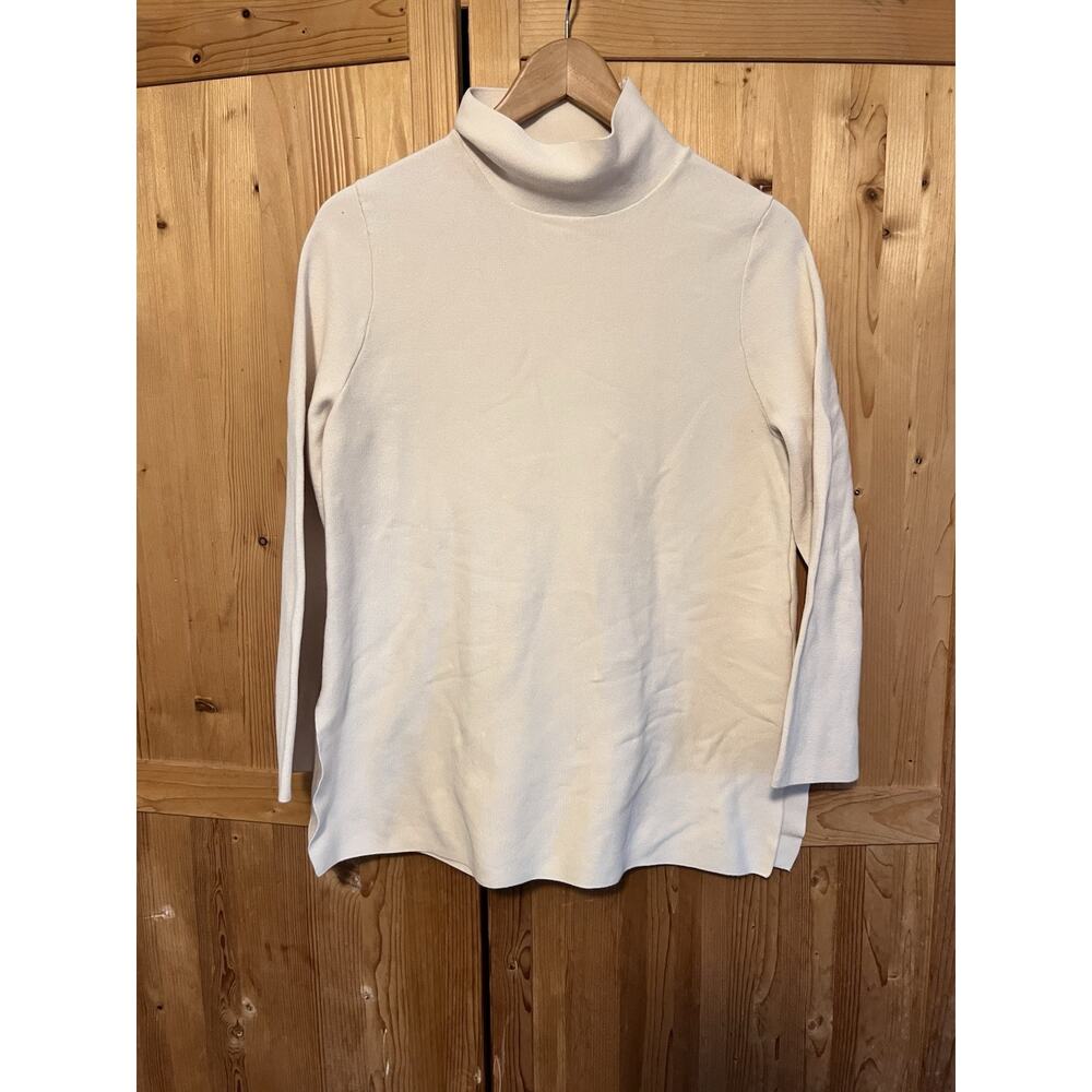 COS Women’s White Long Sleeve Turtleneck Size S 100% Cotton